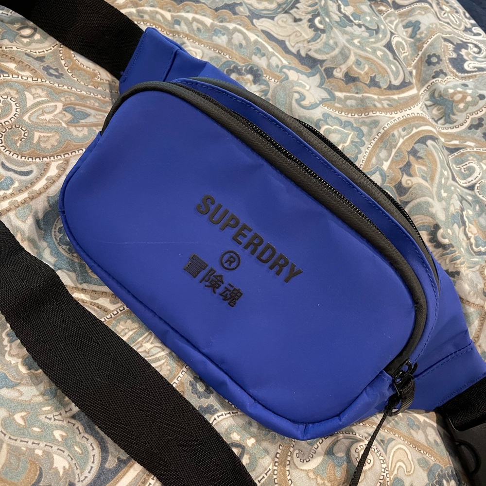 Superdry Blue Zip Fanny pack